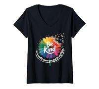 Femme Unity Day Orange Anti Bullying Be Kind Kindness Matter T-Shirt avec Col en V