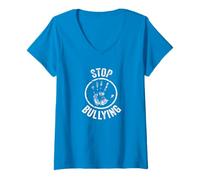 Femme Unity Day Orange Kids Anti-Intimidation Stop Bullying Spirit Day T-Shirt avec Col en V