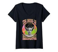 Femme Universal Monsters Bride Bold Portrait T-Shirt avec Col en V