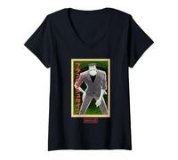 Femme Universal Monsters Classic Anime Frankenstein T-Shirt avec Col en V