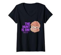 Femme Universal Monsters Cute Anime Wolf Man The Hunt is on! T-Shirt avec Col en V