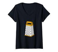 Femme University Varsity-Gold Color Love-Hurts Jaune T-Shirt avec Col en V