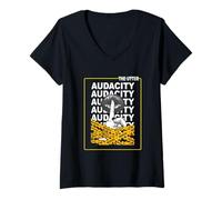 Femme University Varsity-Gold, tais-toi Quand tu me parles T-Shirt avec Col en V