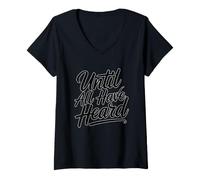 Femme Until All Have Heard T-Shirt avec Col en V