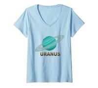 Femme Uranus Planet Costume d'astronomie T-Shirt avec Col en V
