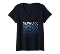 Femme Urban New York Shirts, NYC Fashion, New York City Graphic T-Shirt avec Col en V