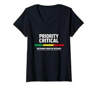 Femme Urgences infirmières Triage infirmière Priorité Humour T-Shirt avec Col en V