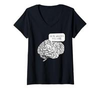 Femme Use Me, While It's Still Legal: Free Speech & Thinking Brain T-Shirt avec Col en V