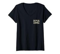 Femme USS Coral Sea CV-43 Porte-avions Design T-Shirt avec Col en V
