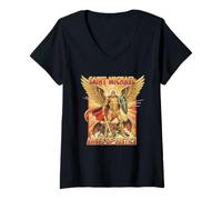 Femme Œuvre d'art Saint Michel Archange de Justice T-Shirt avec Col en V