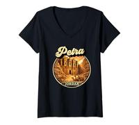 Femme Vacances de Petra Jordan en Jordanie Gift Middle East T-Shirt avec Col en V