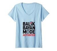 Femme Vacances des expatriés philippins en Mode Balikbayan T-Shirt avec Col en V