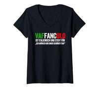 Femme Vaffanculo Italie Italienne Italia Sicile T-Shirt avec Col en V