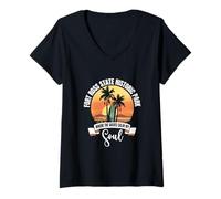 Femme Vagues - Fort Ross State Historic Park T-Shirt avec Col en V
