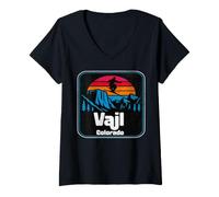 Femme Vail T-Shirt avec Col en V
