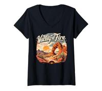 Femme Valley of Fire Nevada Maison de la Vallée du Feu dans l'État du Nevada T-Shirt avec Col en V