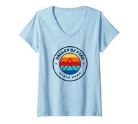 Femme Valley of Fire State Park Nevada Escalade en Famille T-Shirt avec Col en V