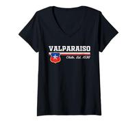 Femme Valparaiso Chile T-Shirt avec Col en V