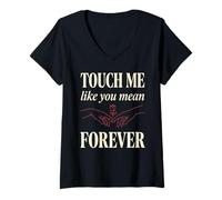 Femme Vamp Romantique Romantique Gothique Sombre Romance Gothique Romance T-Shirt avec Col en V