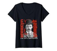 Femme Vampire Albert Fish, vêtements de Rue Vintage Brooklyn Crime Dark T-Shirt avec Col en V