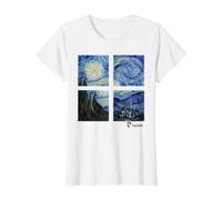 Femme Van Gogh Collage de peinture Nuit étoilée Vincent Van Gogh T-Shirt