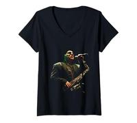 Femme Van Morrison Brown Eyed Girl Live Newcastle 1995 T-Shirt avec Col en V