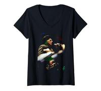 Femme Van Morrison Moondance Singer Live Newcastle 1995 T-Shirt avec Col en V