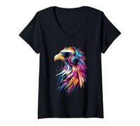 Femme Vautour Charognard Vautours Doux T-Shirt avec Col en V