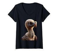 Femme Vautour Charognard Vautours Doux T-Shirt avec Col en V