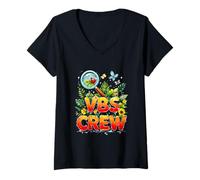 Femme VBS Crew VBS 2025 : L'Aventure des Plus Petits Insectes magnifiés T-Shirt avec Col en V