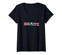 Femme Vega Baja Porto Rico T-Shirt avec Col en V