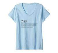 Femme Vegan Alias A Very Strict Vegetarian (Food Statement) T-Shirt avec Col en V