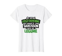 Femme Végétarienne Quand Le Saucisson Sera Un Légume Humour T-Shirt Graphique avec Valeur