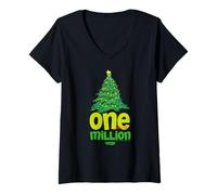 Femme VeggieTales One in A Million Christmas Tree T-Shirt avec Col en V