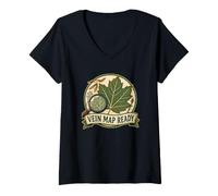 Femme Vein Map Ready Observation des Nervures T-Shirt avec Col en V