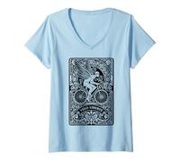 Femme Vélo Freedom Velo Liberte Cycliste Homme Nouveau T-Shirt avec Col en V