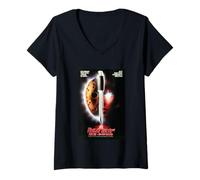Femme Vendredi 13, Halloween Design Jason est de Retour T-Shirt avec Col en V