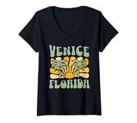 Femme Venise Floride T-Shirt avec Col en V
