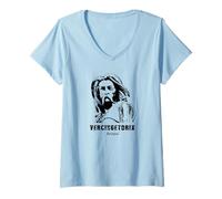 Femme Vercingétorix Chef Gaule Celtique Histoire Romaine T-Shirt avec Col en V