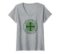 Femme Vérité et Justice Trinité Celtique T-Shirt avec Col en V