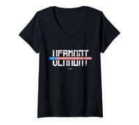 Femme Vermont Vintage Amérique T-Shirt avec Col en V