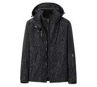 Femme Veste 3 in 1 Imperméable en Plein Air Légère Softshell Manteau De Pluie Escalade Vêtements De Randonnée Montagne Multi-Poches Coupe-Vent Softshell Doublé Polaire Automne Hiver Manteau