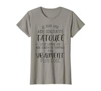 Femme Vêtement Aide Soignante Tatouée AMP Blouse Blanche T-Shirt