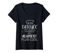 Femme Vêtement Tata Tatouée 2021 Naissance Bébé T-Shirt avec Col en V