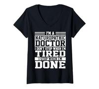 Femme Vêtements de médecin naturopathique | Funny Doctors Design T-Shirt avec Col en V