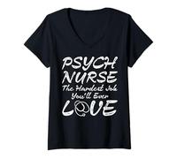 Femme Vêtements d'infirmière psychique - Design Amusant d'infirmières Incroyables T-Shirt avec Col en V