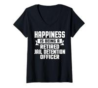Femme Vêtements d'officier de détention de Prison - Meilleur Design Amusant des officiers T-Shirt avec Col en V