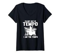 Femme Vêtements I'm Not Out of Tempo I am The Tempo Drummer T-Shirt avec Col en V