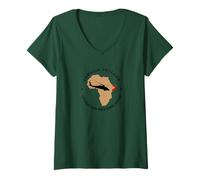 Femme Vétéran de Somalie - Opération Restore Hope T-Shirt avec Col en V