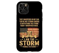 Femme vétéran drapeau américain Journée des anciens combattants Coque pour iPhone 11 Pro